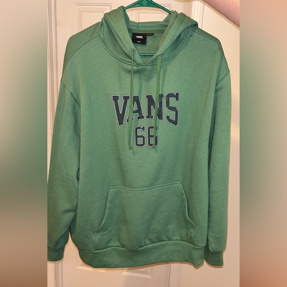 Vans Tops - Vans Green Hoodie with Navy Logo